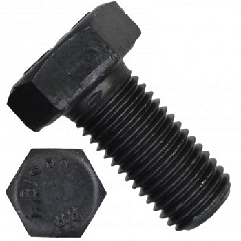 Болт с полной мелкой резьбой М12х1,25х50 DIN 961 класс прочности 8.8